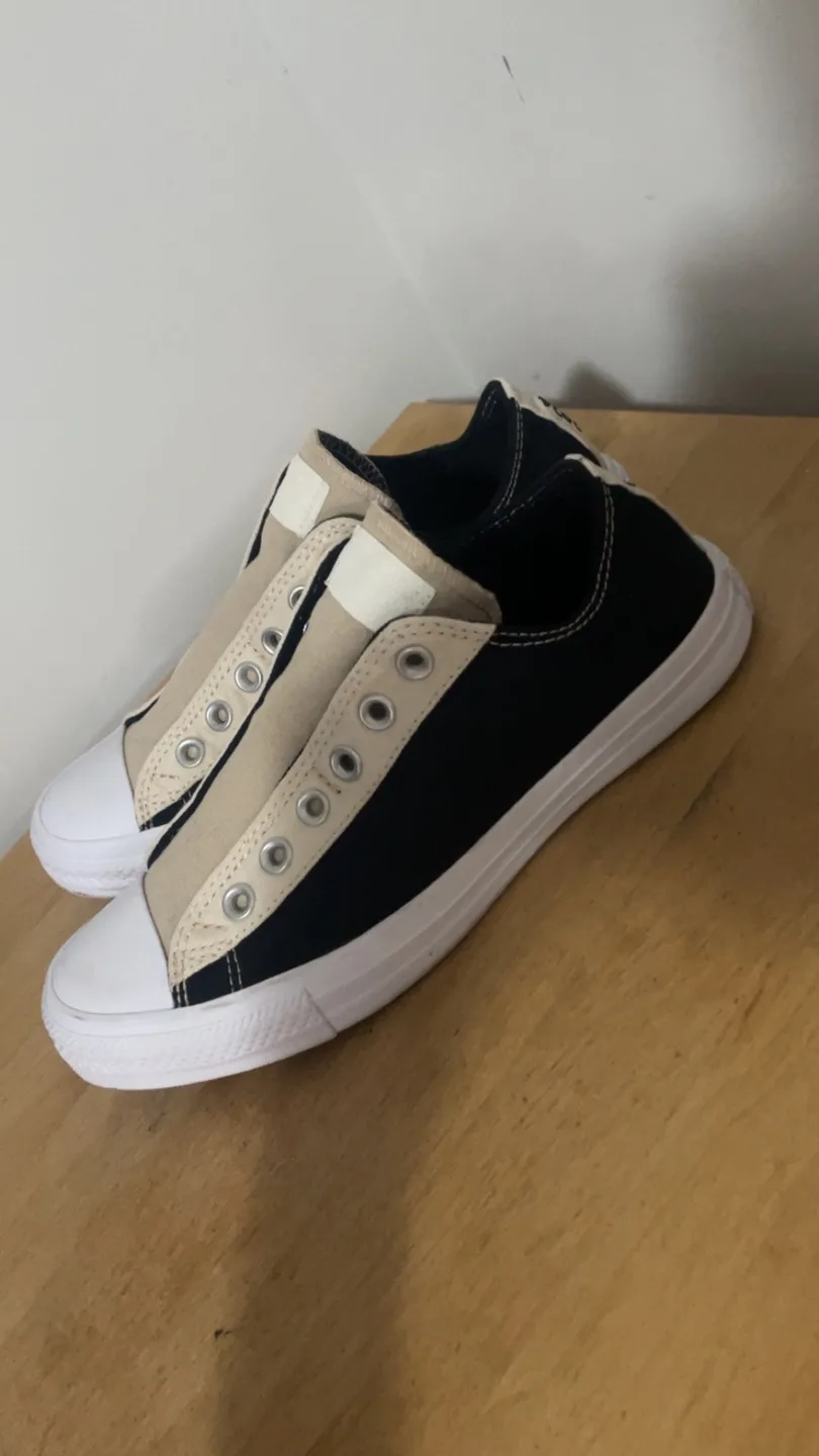 Converse Slip-On Sneakers - Black and Beige image indicator(4)