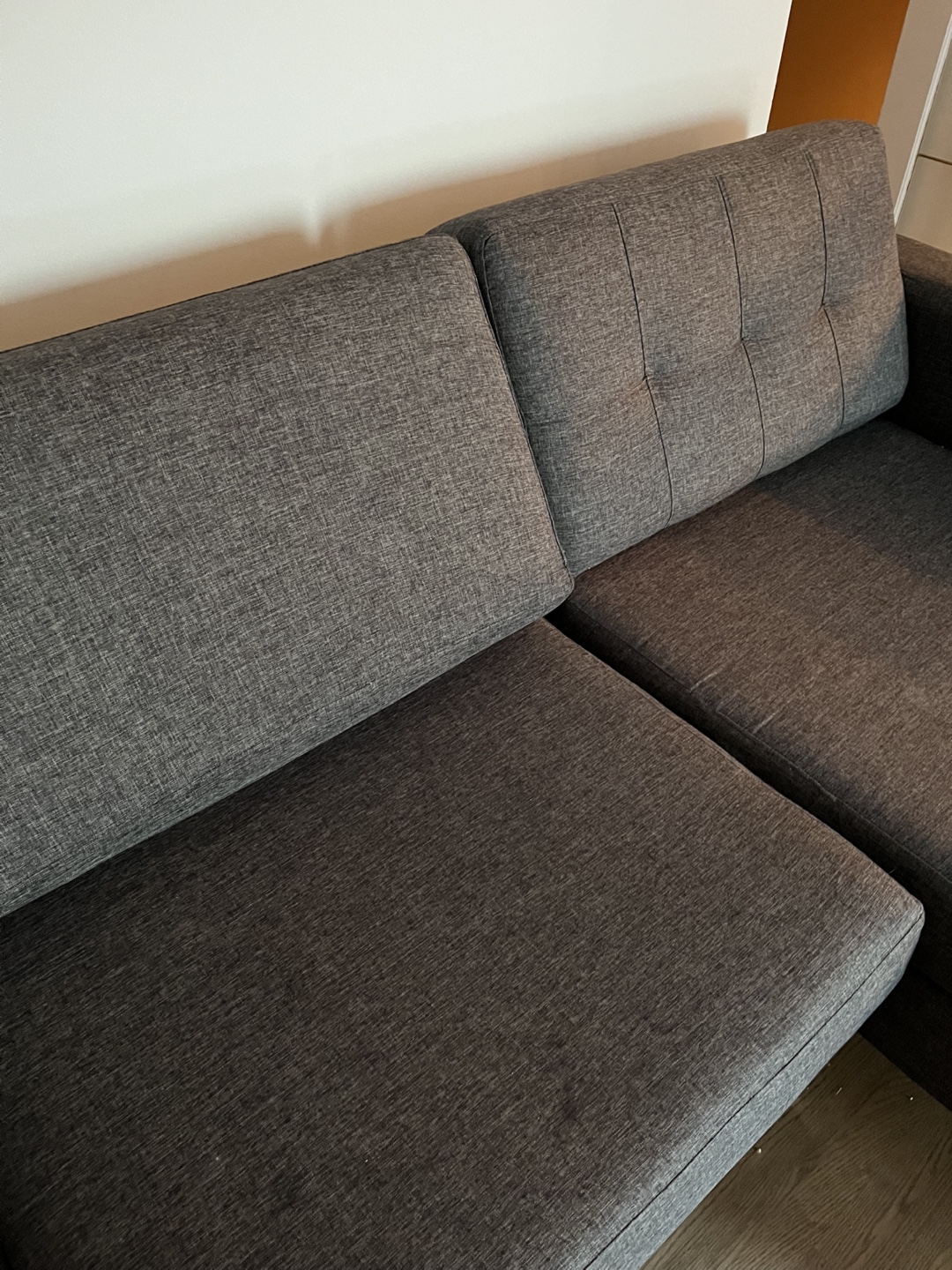 Grey Sectional Sofa with Chaise Lounge - photo 3