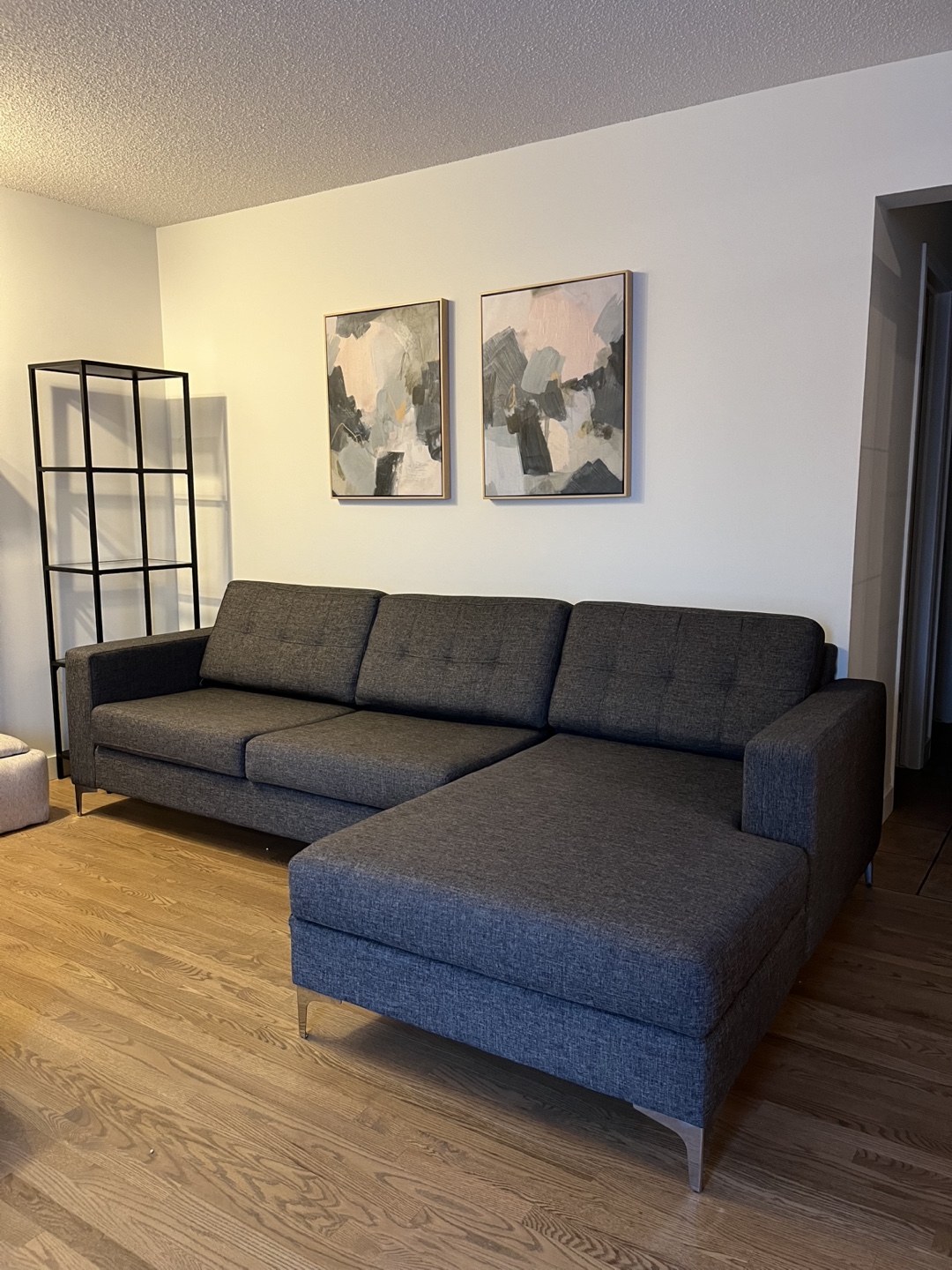 Grey Sectional Sofa with Chaise Lounge