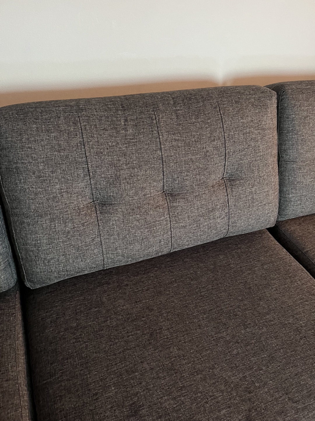 Grey Sectional Sofa with Chaise Lounge - photo 2