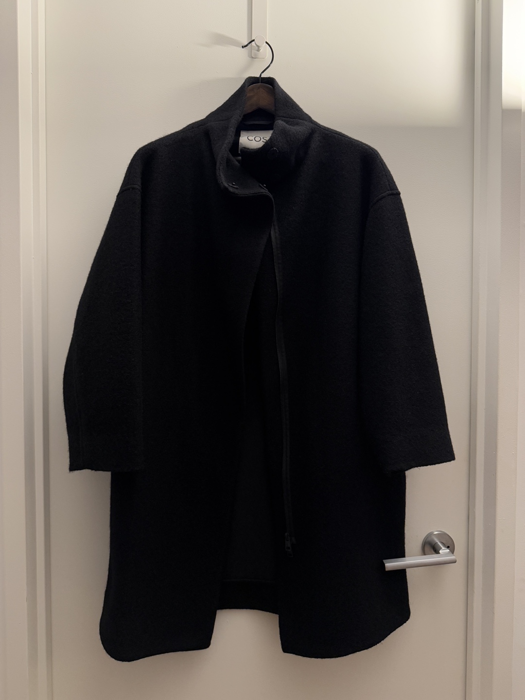 COS Funnel Neck 100% Wool Coat, XS - photo 2