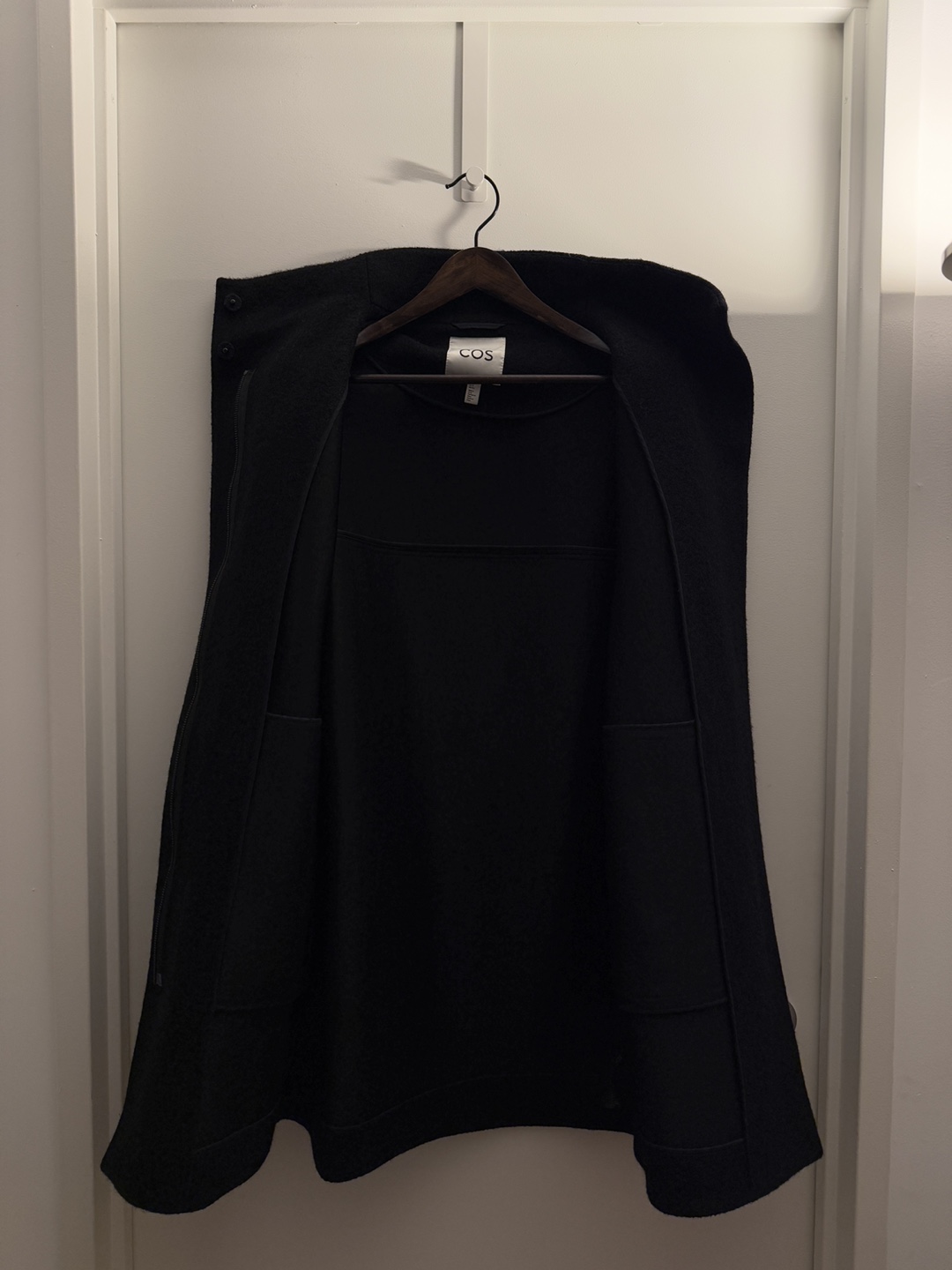 COS Funnel Neck 100% Wool Coat, XS - photo 4