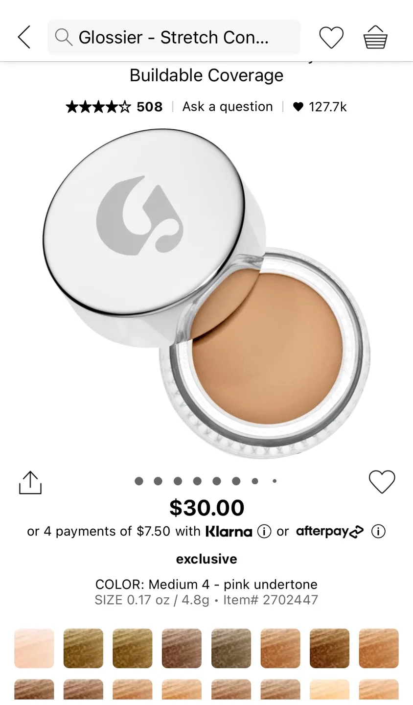 Glossier Stretch Concealer - Medium 4 image indicator(3)