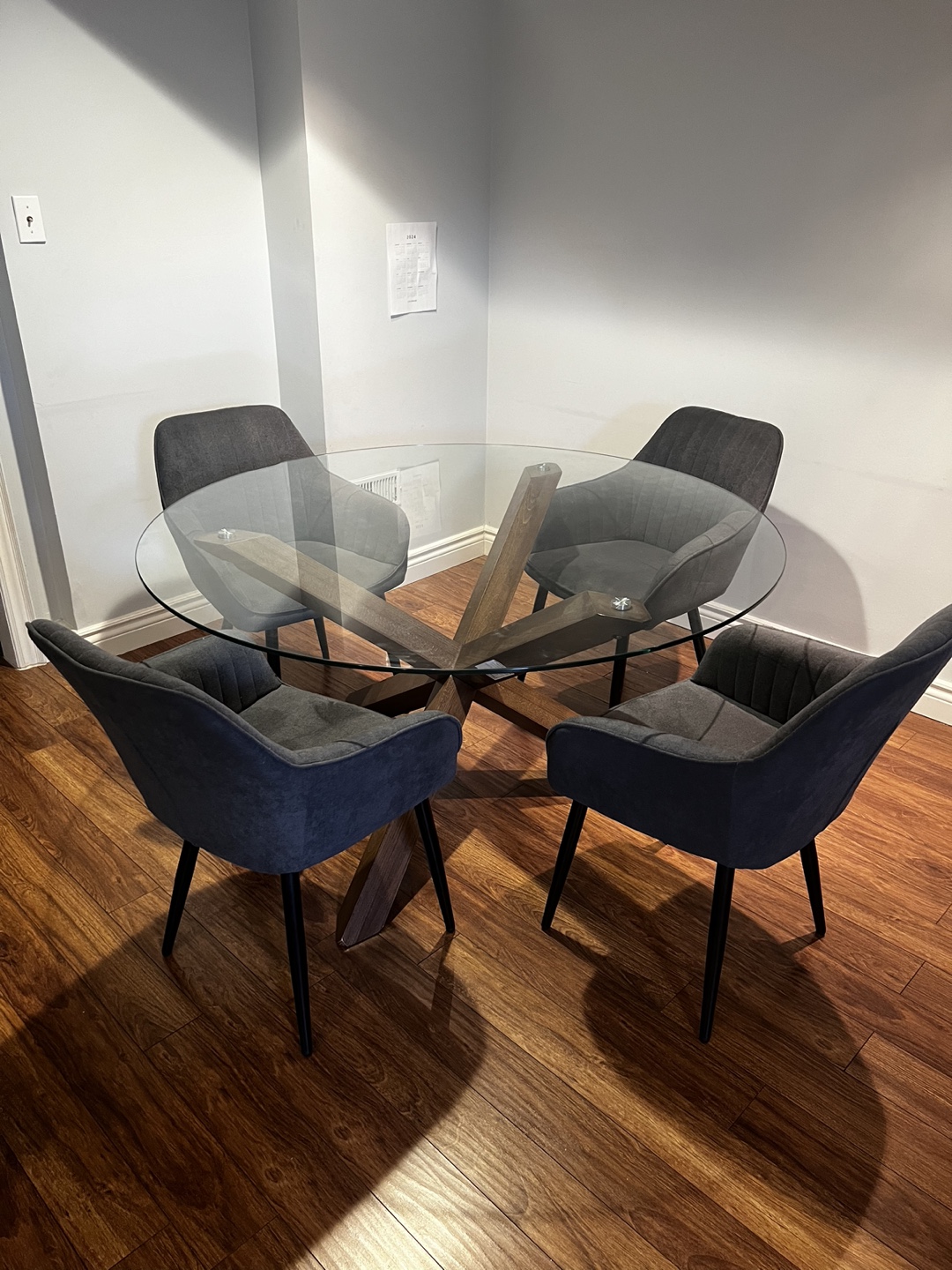 Glass Top Dining Table