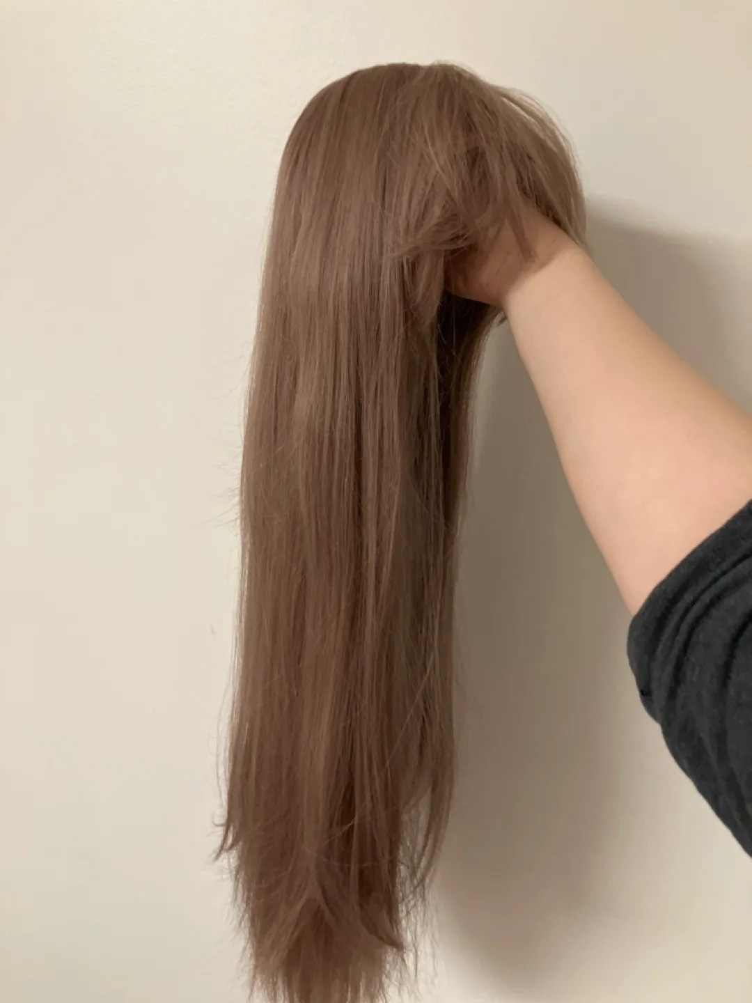 (ALL 3 WIGS FOR 25) Long Brown Wig with Bangs image indicator(3)