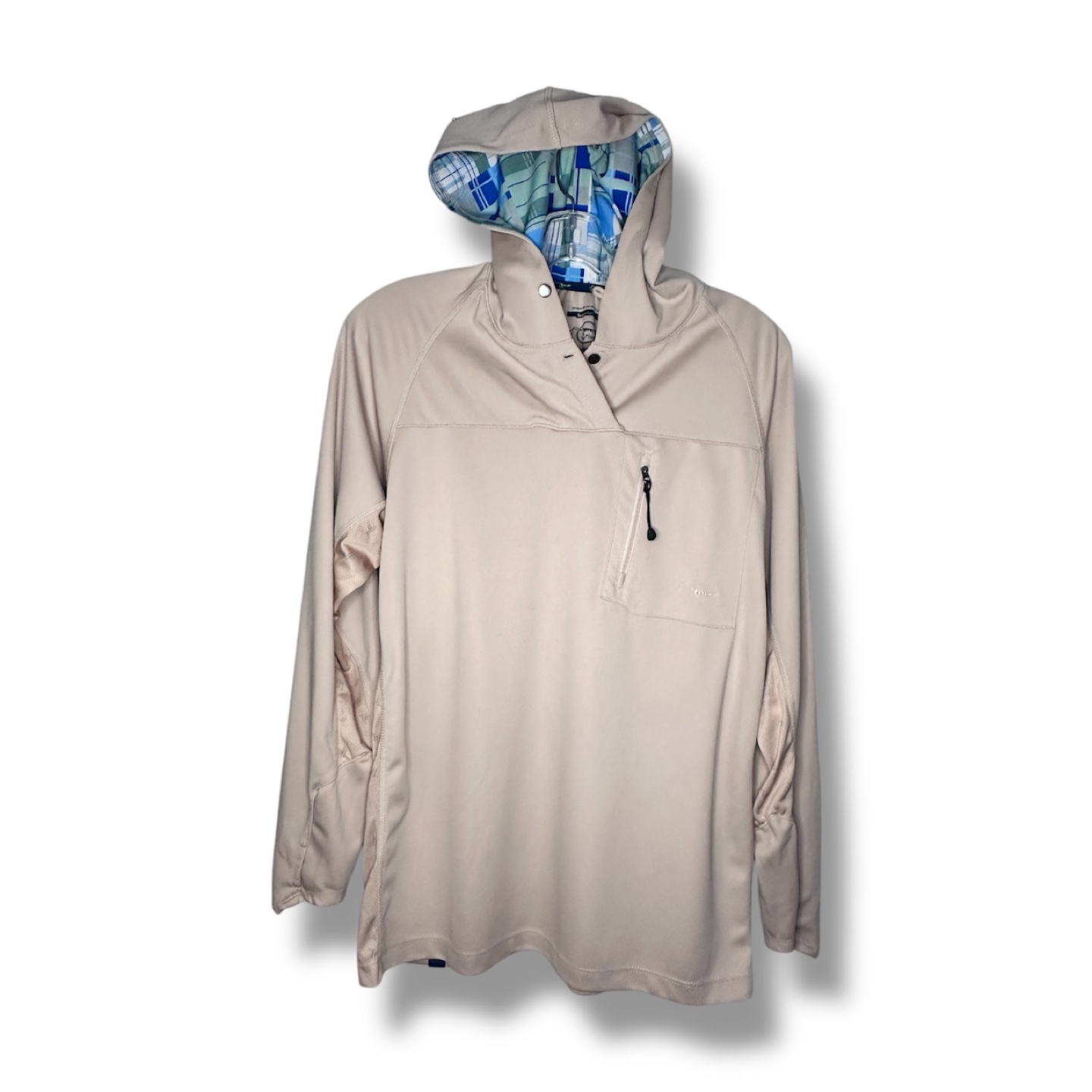 True Flies Women's Activewear XL Hoodie - 100% Polyester, Beige