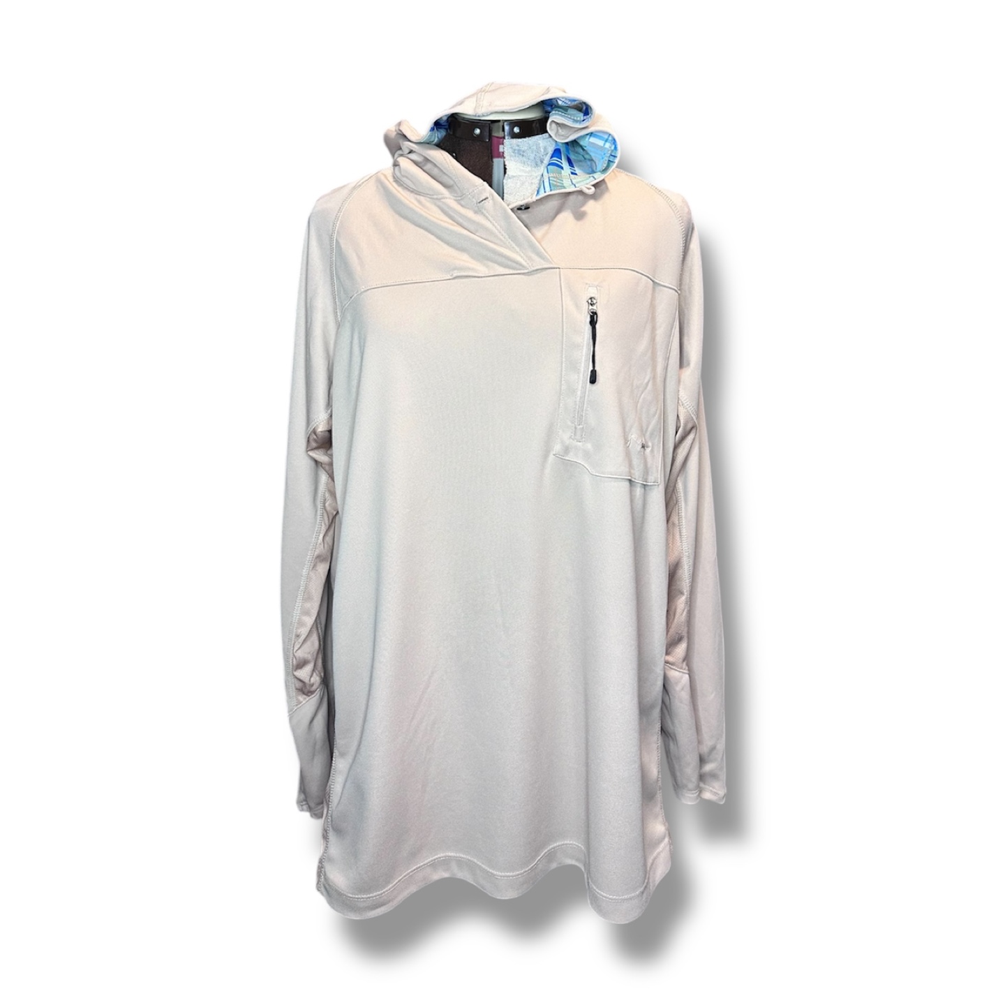 True Flies Women's Activewear XL Hoodie - 100% Polyester, Beige - photo 2
