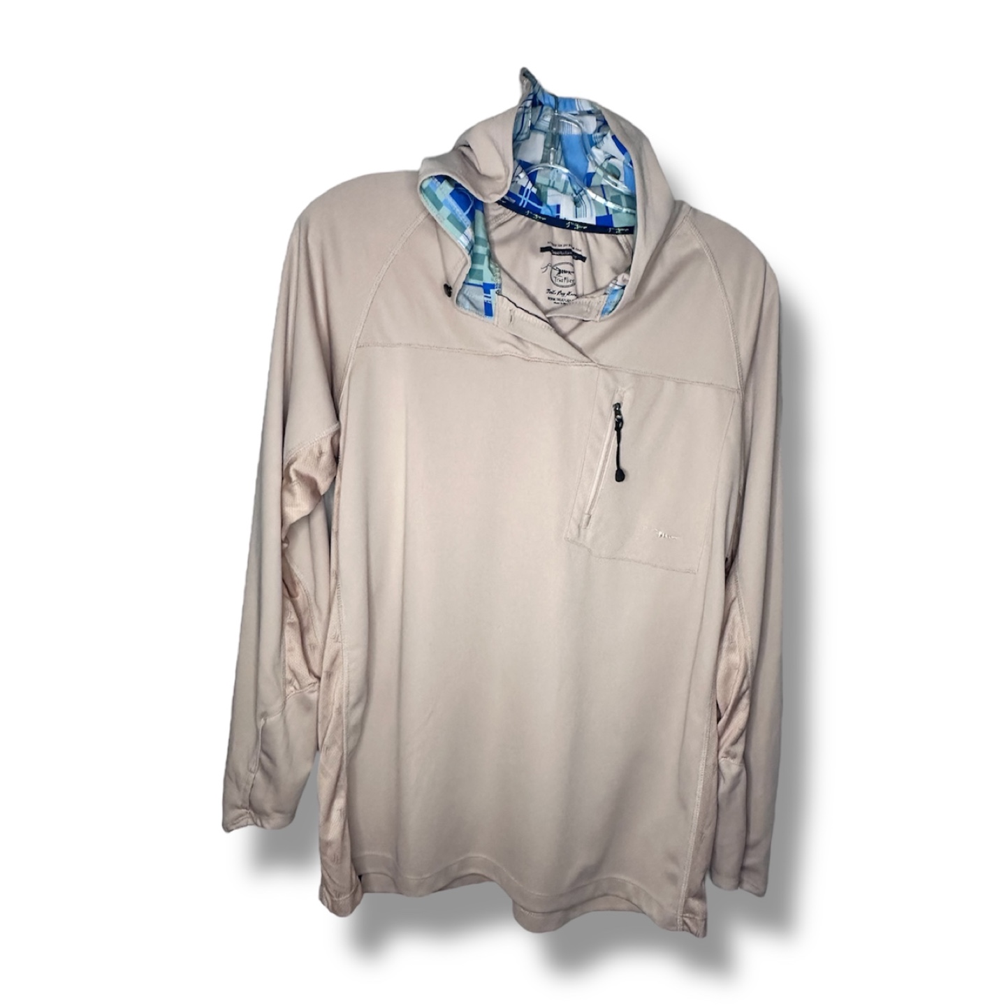 True Flies Women's Activewear XL Hoodie - 100% Polyester, Beige - photo 4