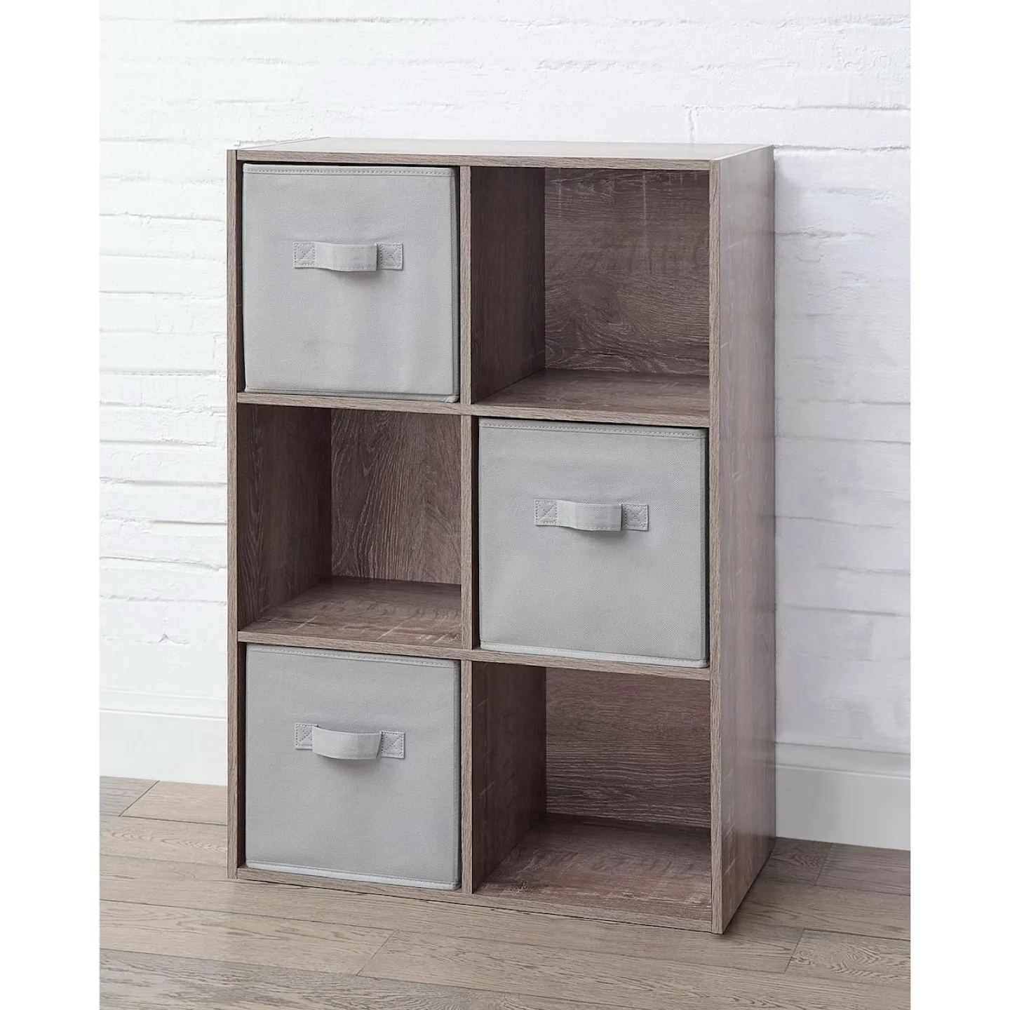 6-Cube Organizer Shelf - Rustic Grey thumbnail