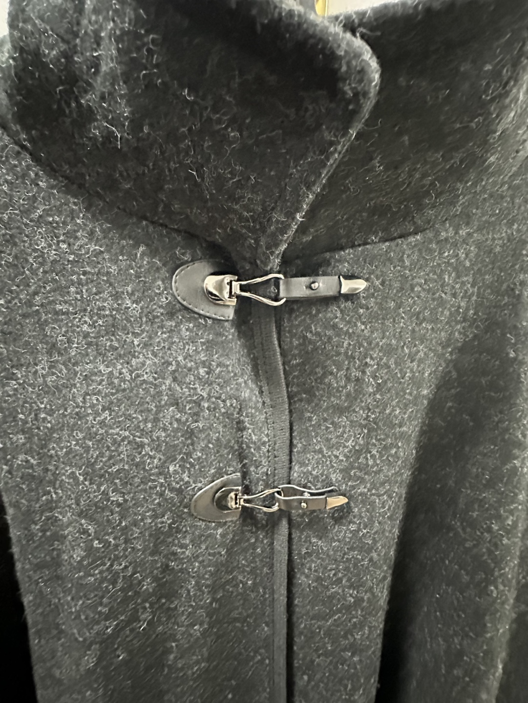 Women's Dark Grey Wool Blend Cape - photo 3