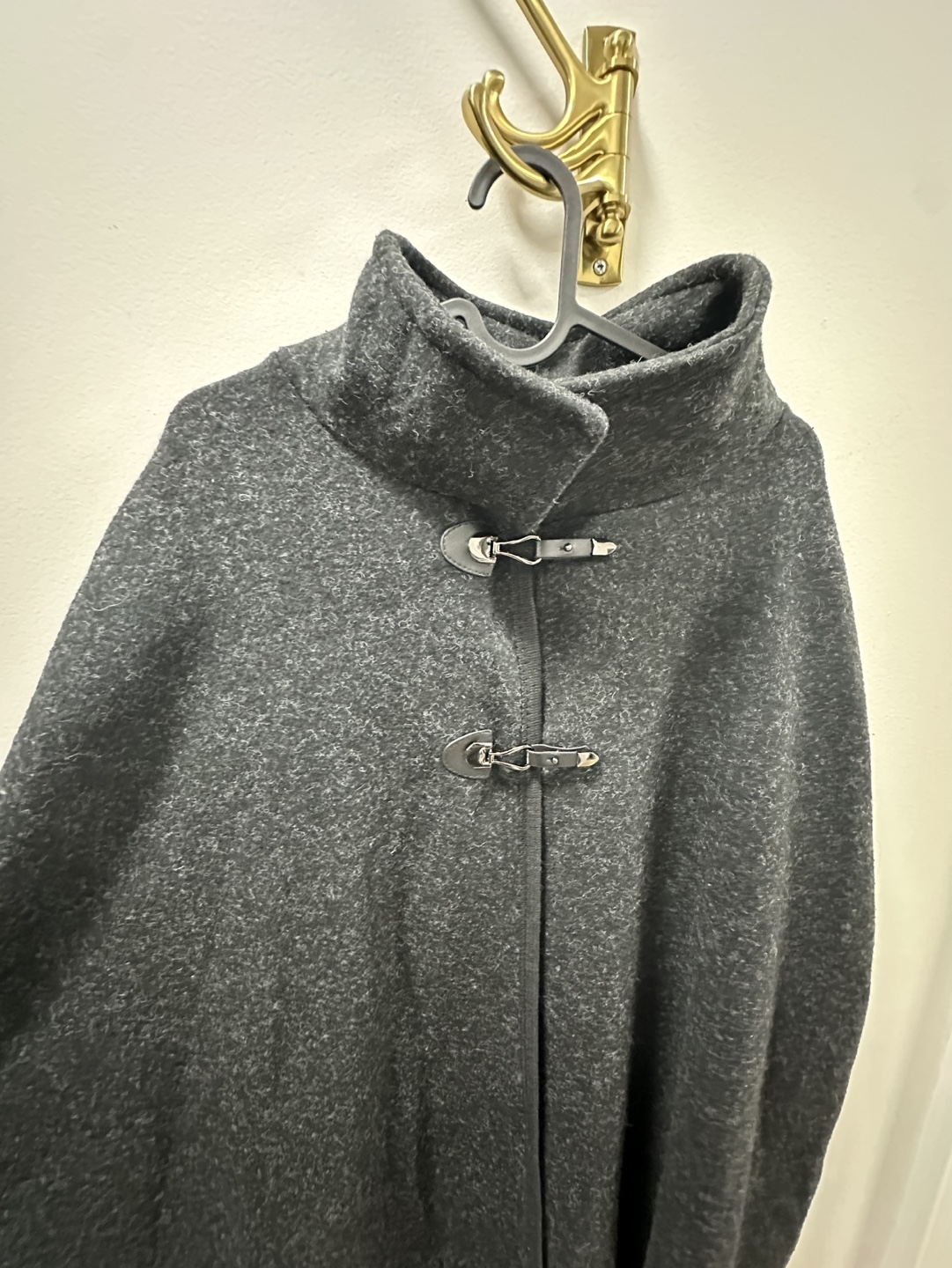 Women's Dark Grey Wool Blend Cape - photo 5