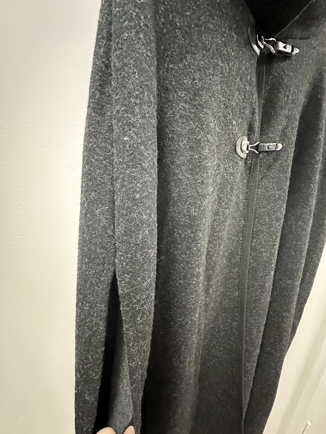 Women's Dark Grey Wool Blend Cape - photo 4