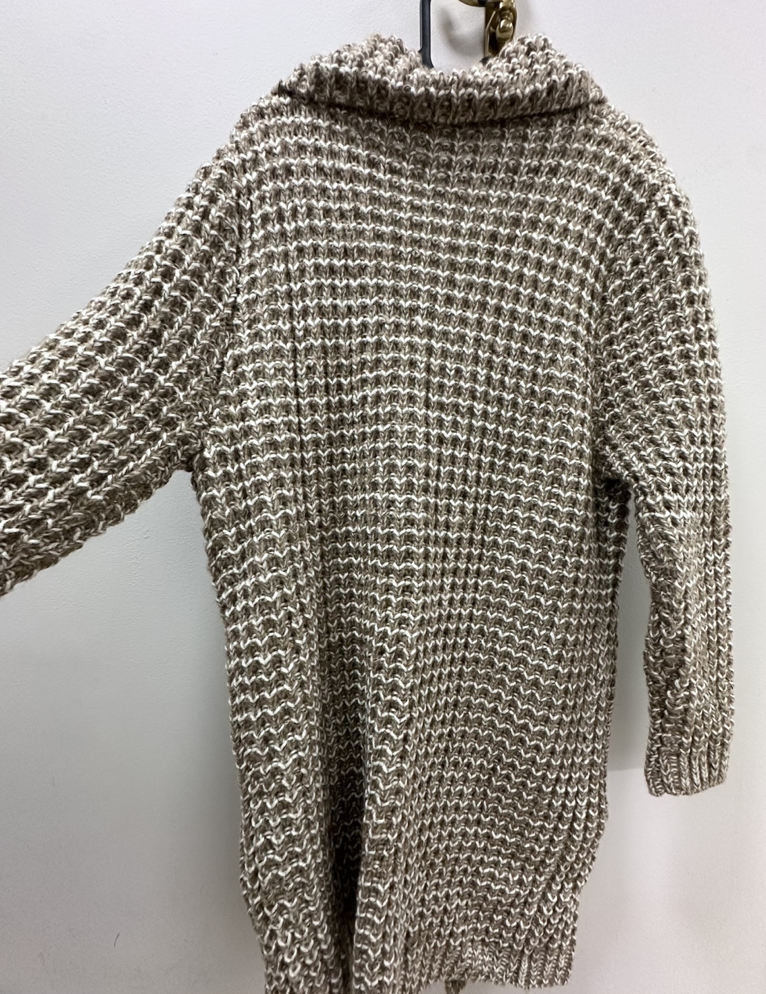 Women's Beige Knit Cardigan Sweater - photo 4