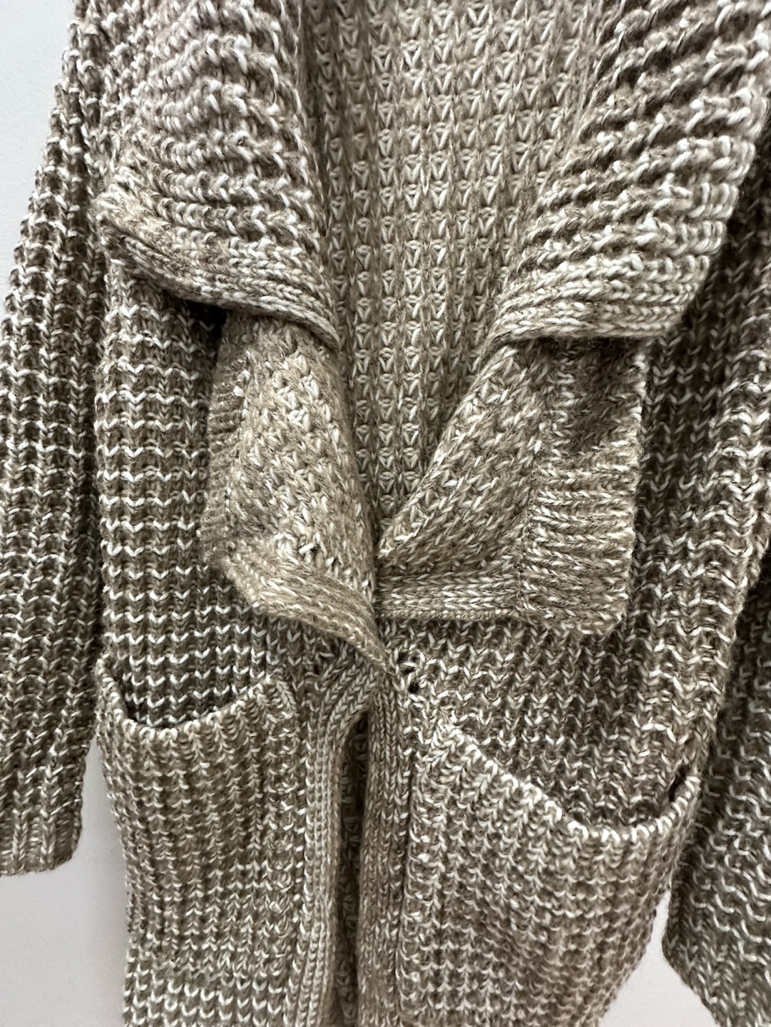 Women's Beige Knit Cardigan Sweater - photo 3