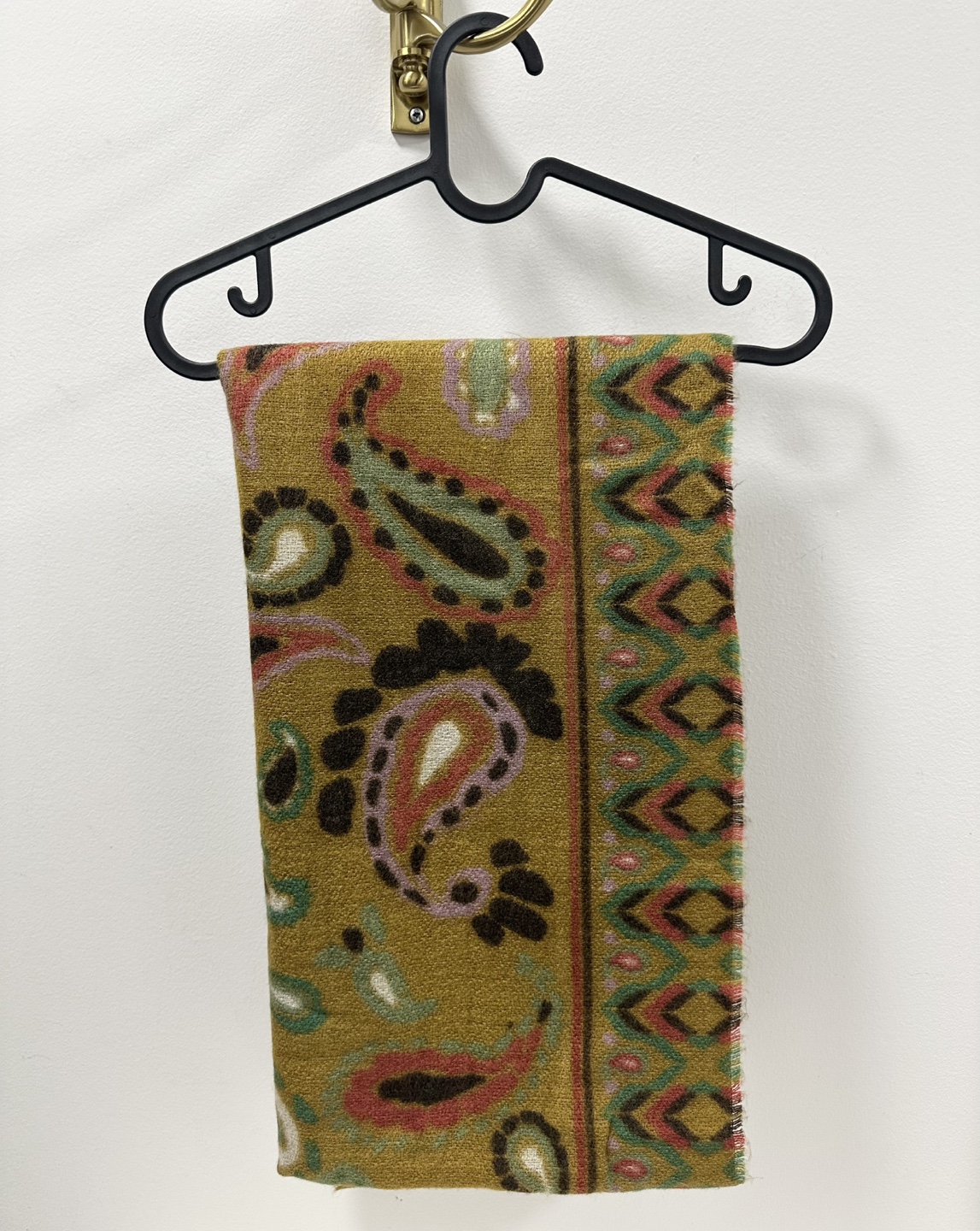 Mustard Yellow Paisley Print Scarf - photo 4