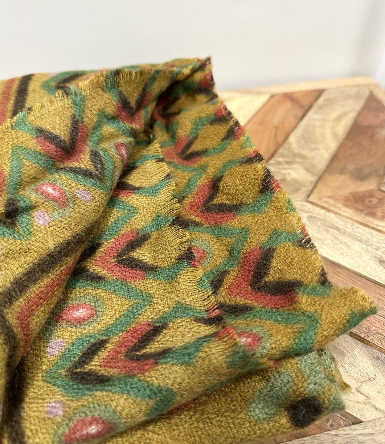 Mustard Yellow Paisley Print Scarf - photo 3