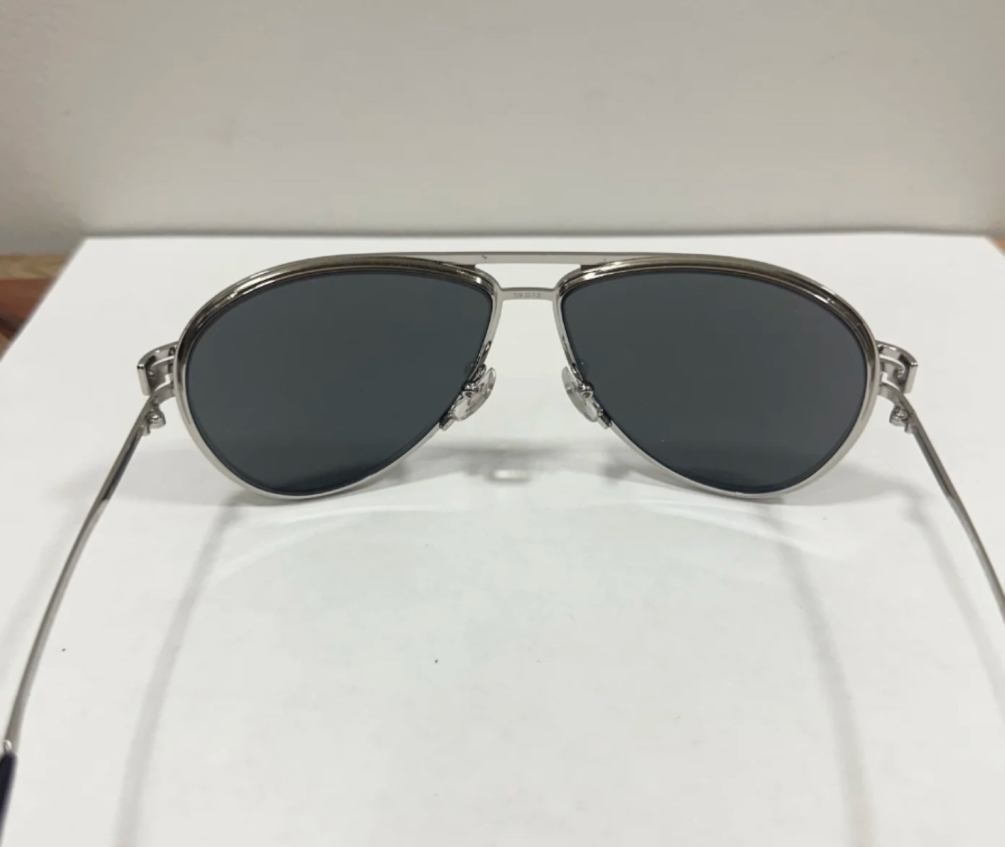Versace Sunglasses Aviator Style Rhinestone Detail Silver - photo 5