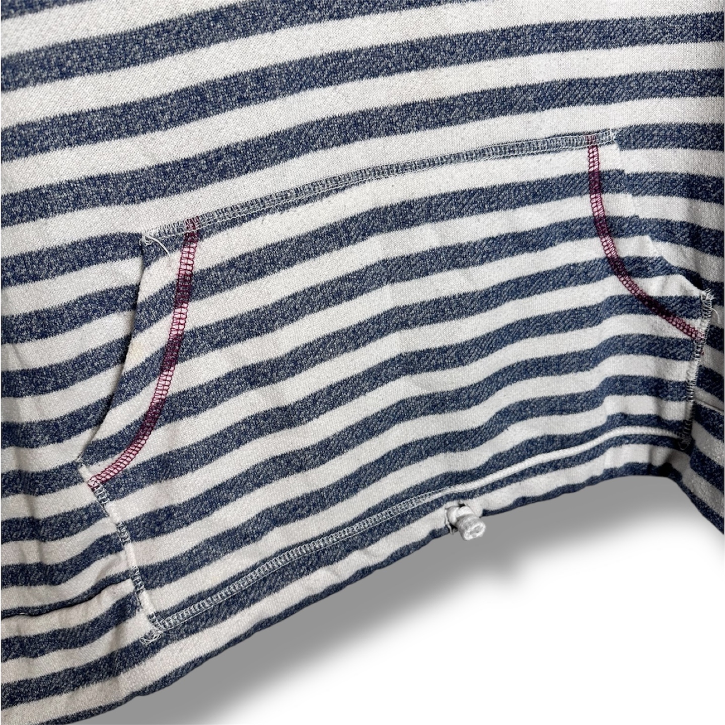 Blue Crush Plus 3XL women’s Striped Hoodie  - navy and white - photo 2