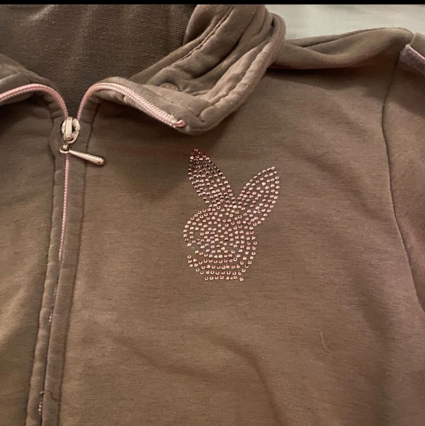 Playboy rhinestone zip-up jacket - photo 2