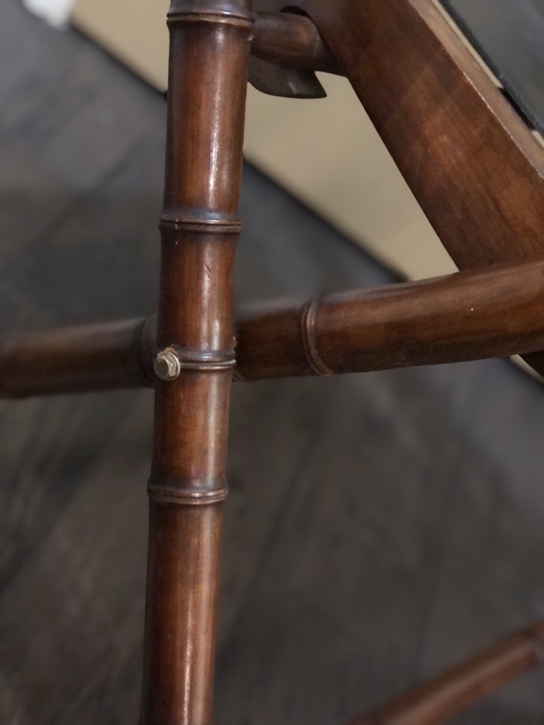 MCM RSP 2100$ Bamboo Folding Chair with Leather Seat - photo 3