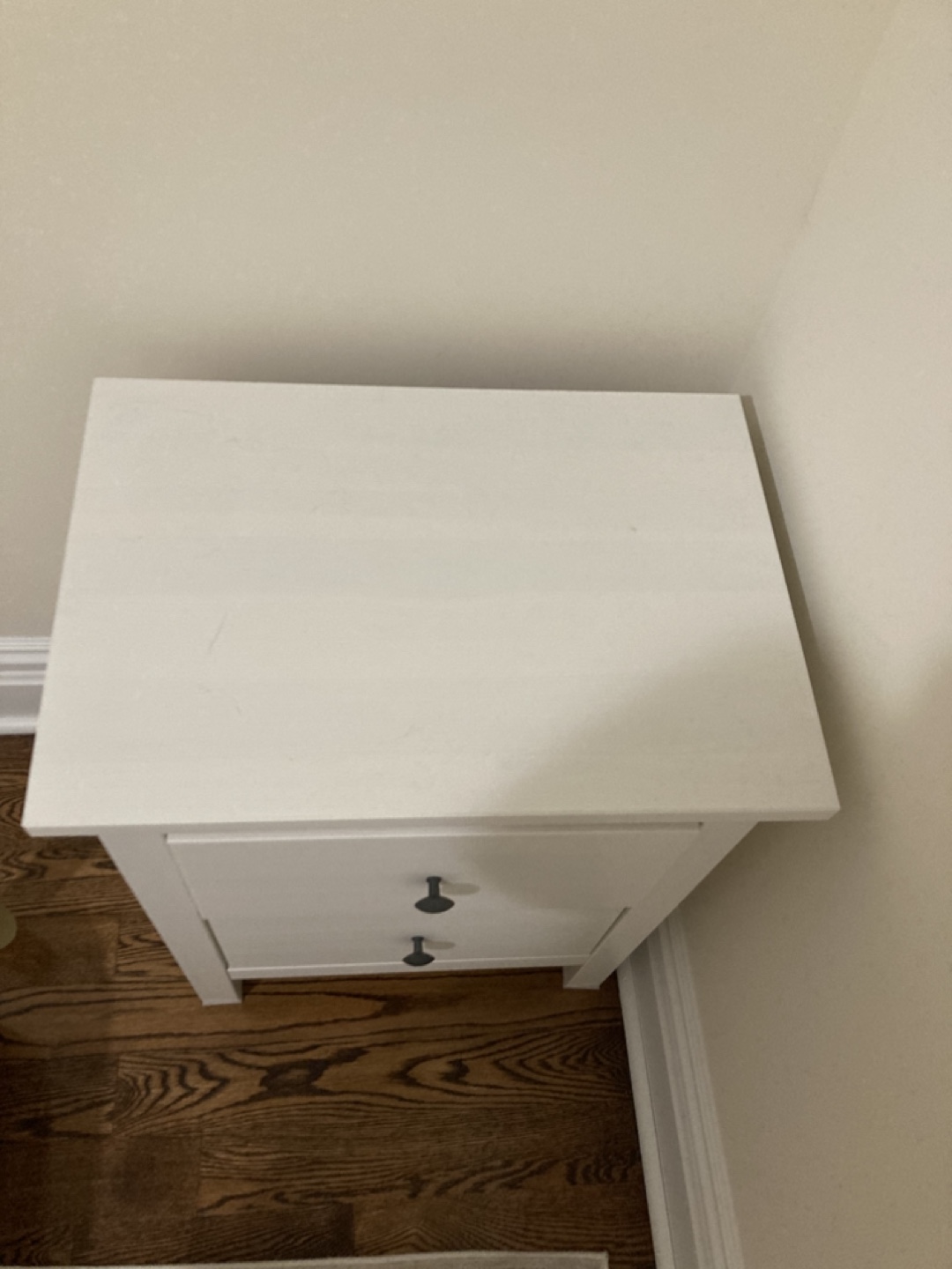 White 2-Drawer Nightstand - photo 3
