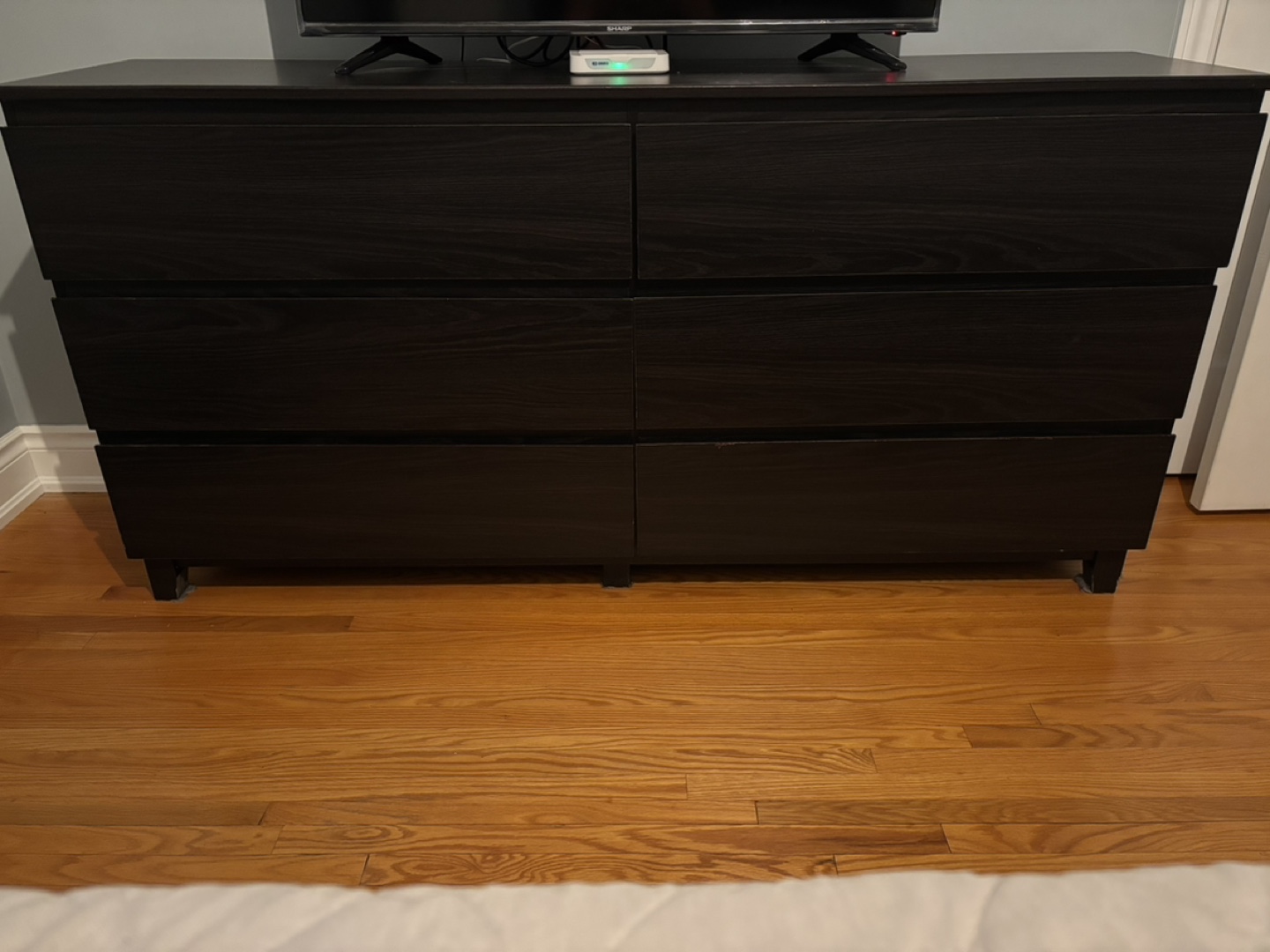 IKEA MALM 6-Drawer Dresser - Black-Brown