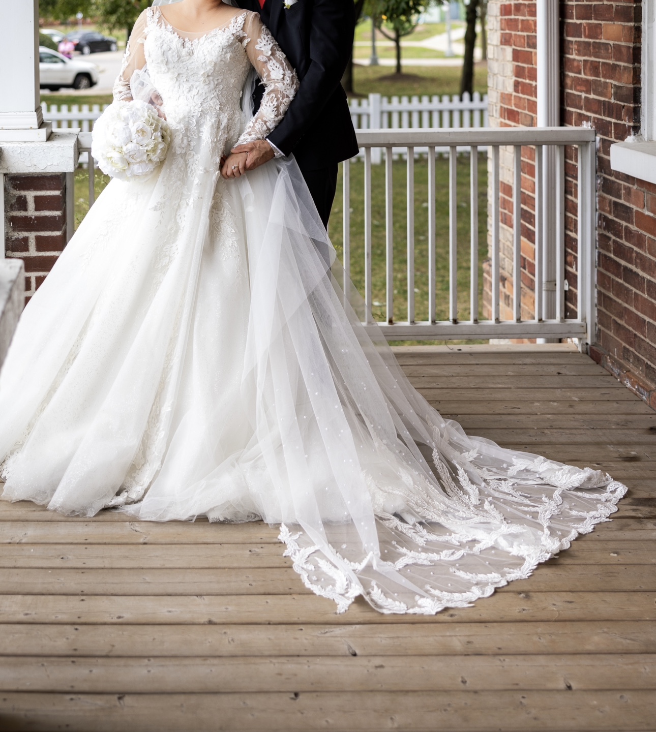 Stunning Lace Wedding Dress with Train