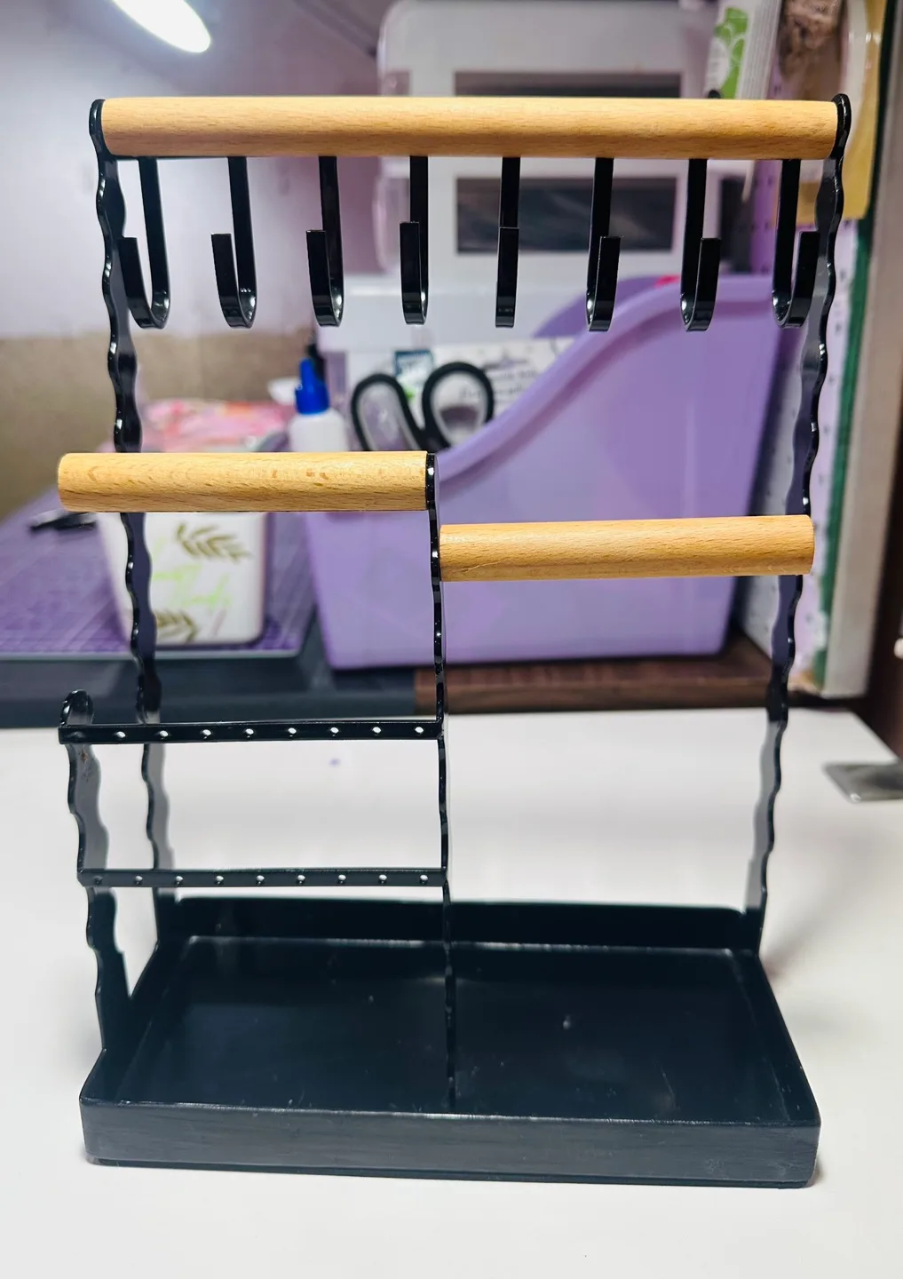 Black Metal Jewellery Organizer Stand image indicator(4)