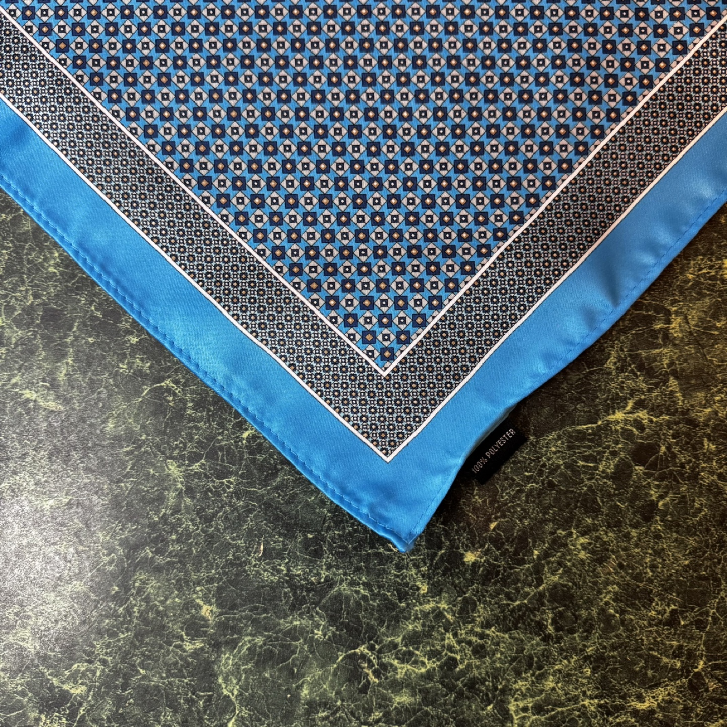 NEW Men’s Pocket Square Handkerchief 13.5 x 13.5 Blue - photo 2