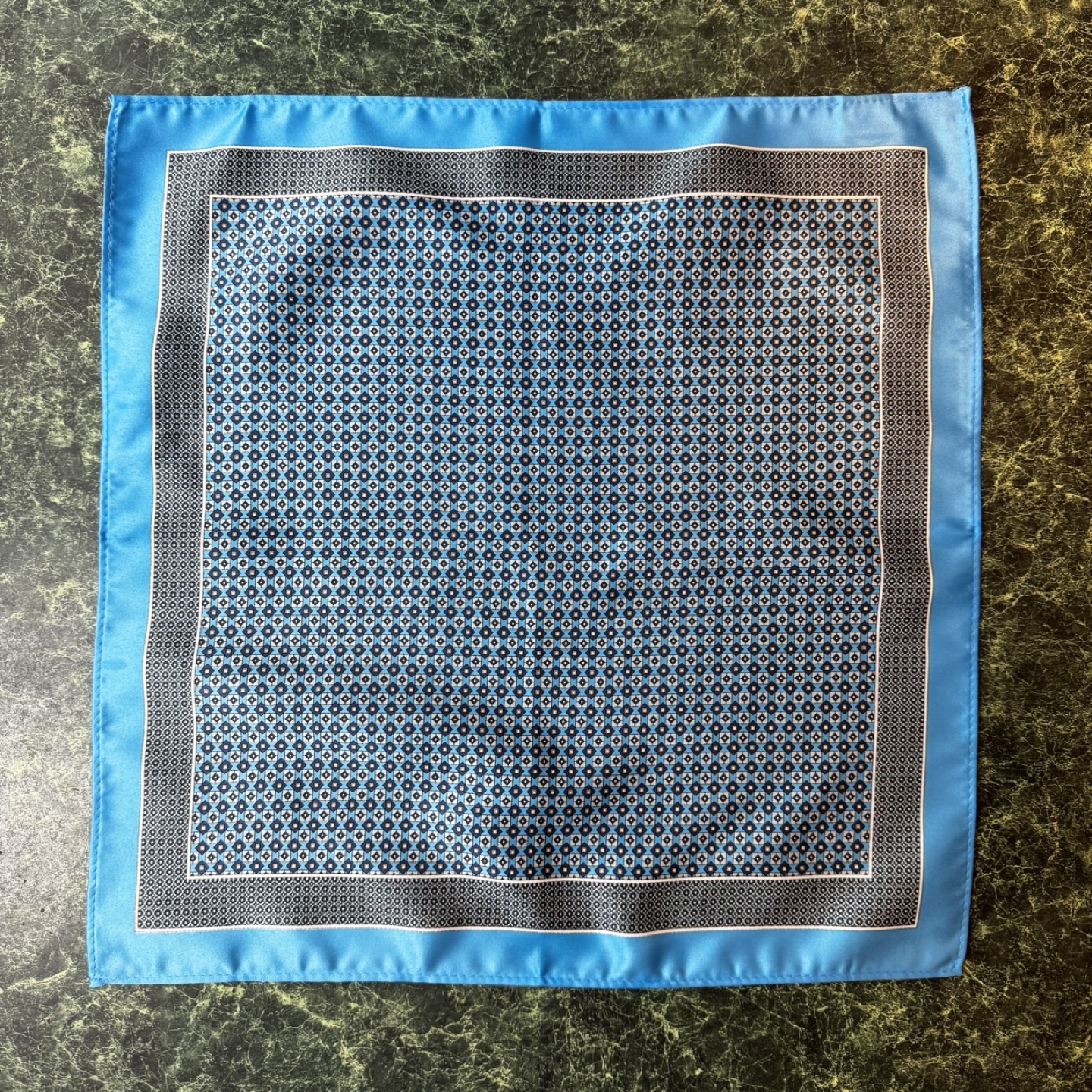 NEW Men’s Pocket Square Handkerchief 13.5 x 13.5 Blue