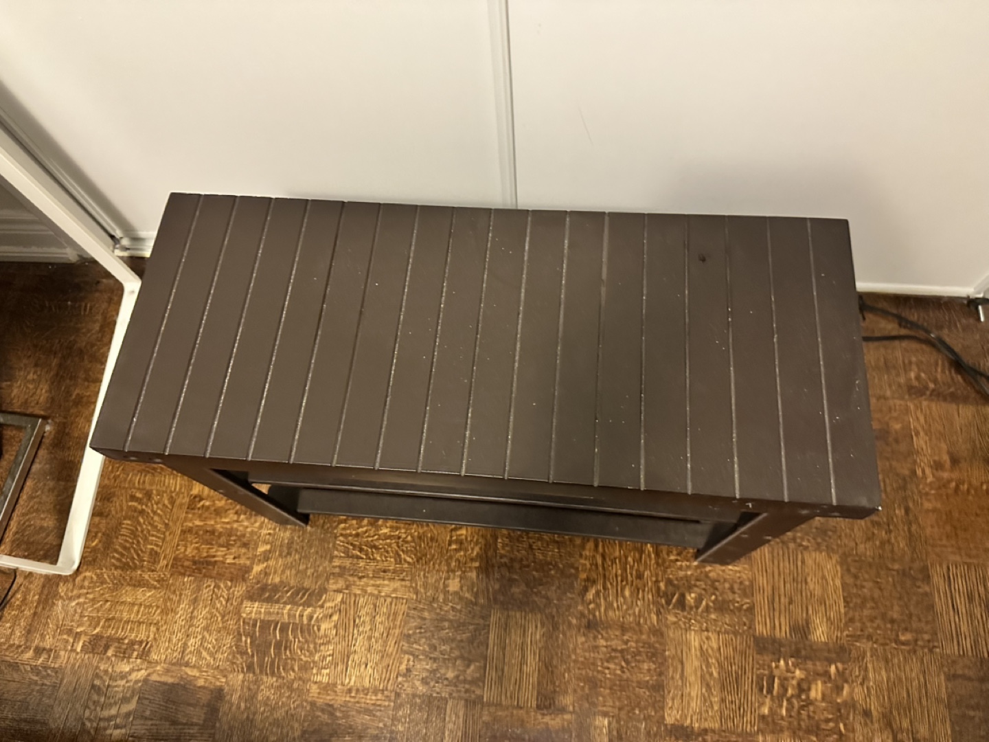 Dark Brown Shoe Rack Bench - photo 2