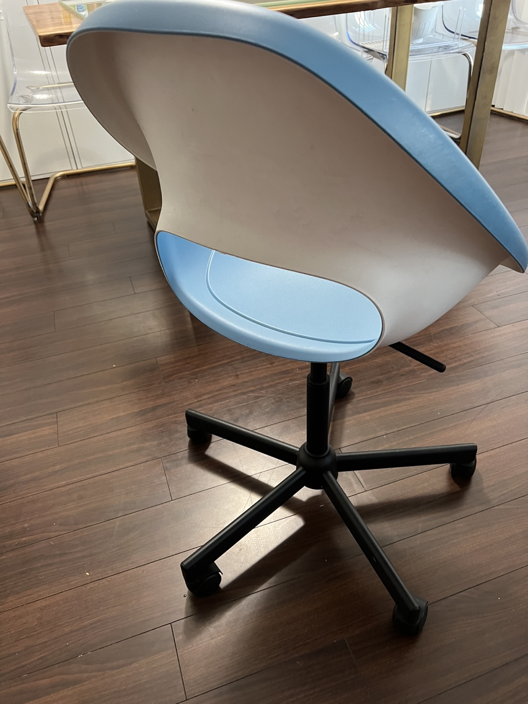 Modern Swivel Desk Chair - Light Blue - photo 4