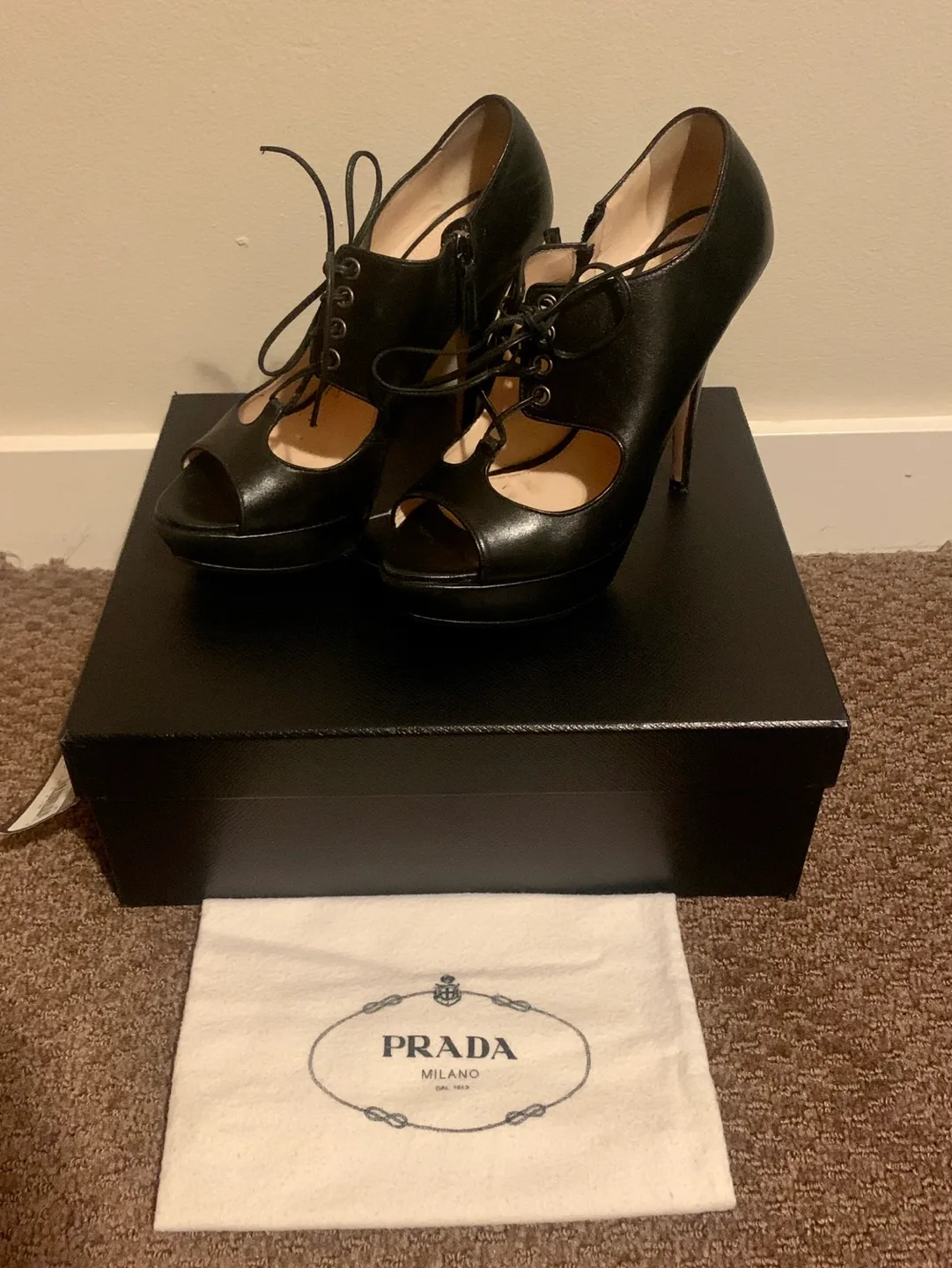 Prada Calzature Donna Nappa Heels size 37 thumbnail