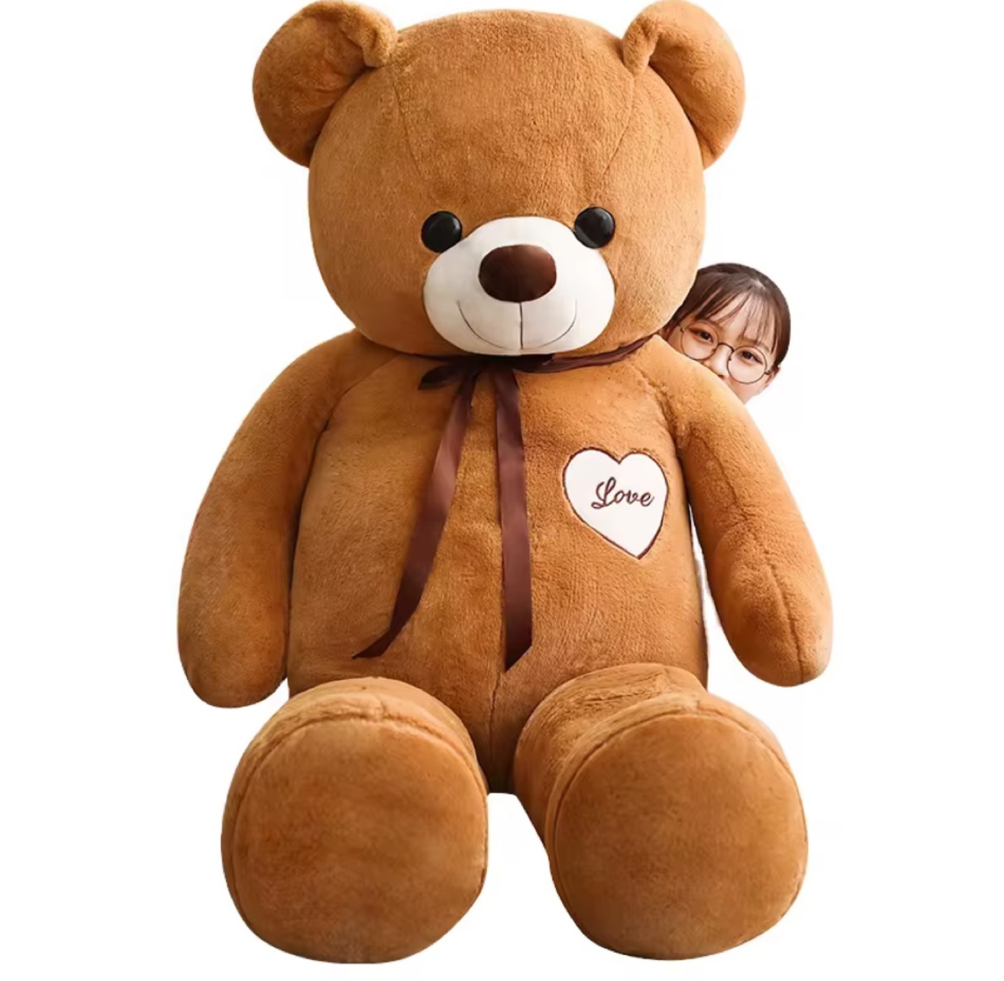 Medium Plush Teddy Bear - Brown or White - Huge Stuffed Animal