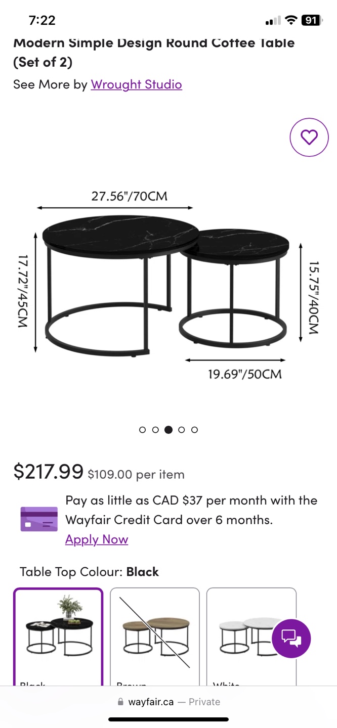 Brand new still in box set of two tables - photo 5