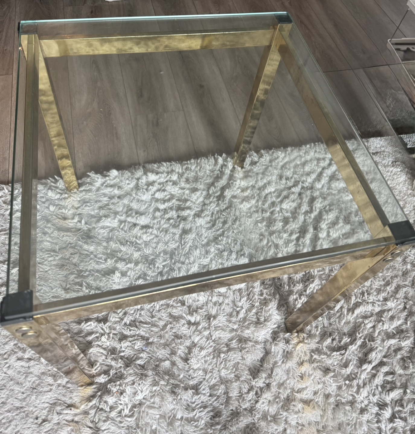 Gold and Glass Coffee Table