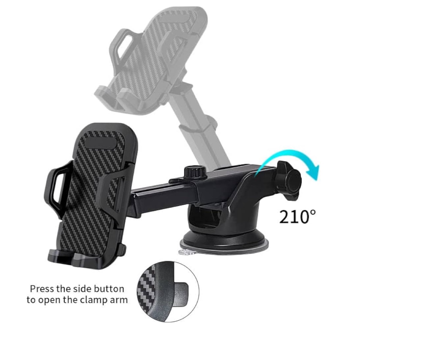 Adjustable Car Phone Mount - Dashboard Suction Cup Holder - photo 2