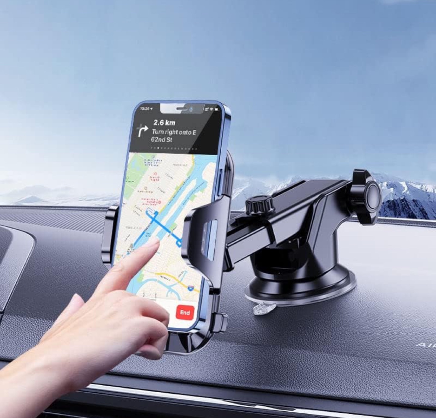 Adjustable Car Phone Mount - Dashboard Suction Cup Holder - photo 4