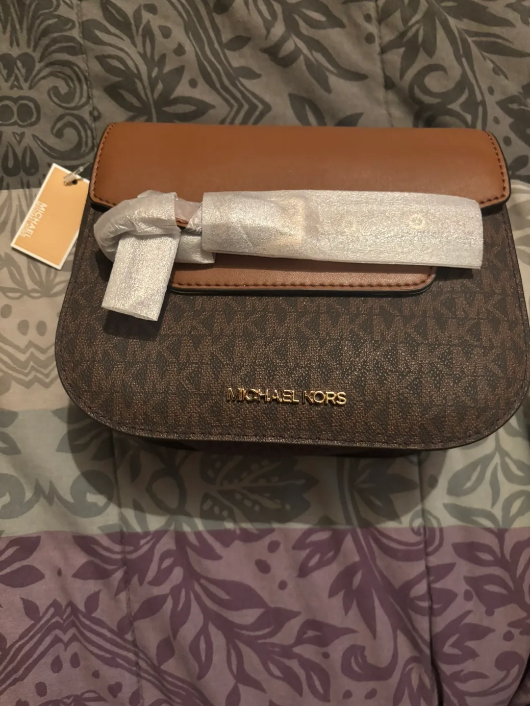 Michael Kors Brown and Tan Crossbody Bag thumbnail
