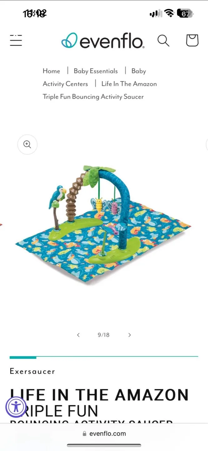 Evenflo Life in the Amazon Triple Fun Exersaucer image indicator(2)