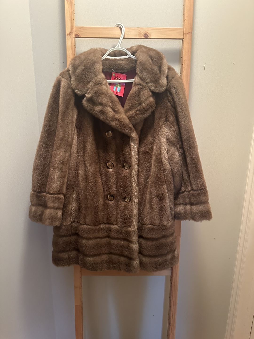 Vintage Sterling Stall Faux Fur Coat