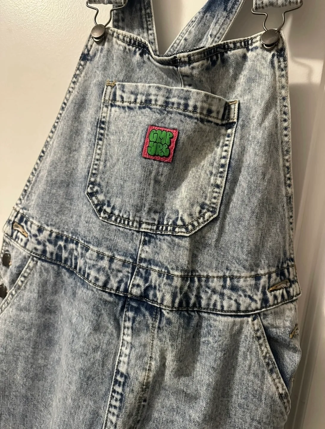 NEW Zumiez Denim Overalls - Acid Wash image indicator(2)