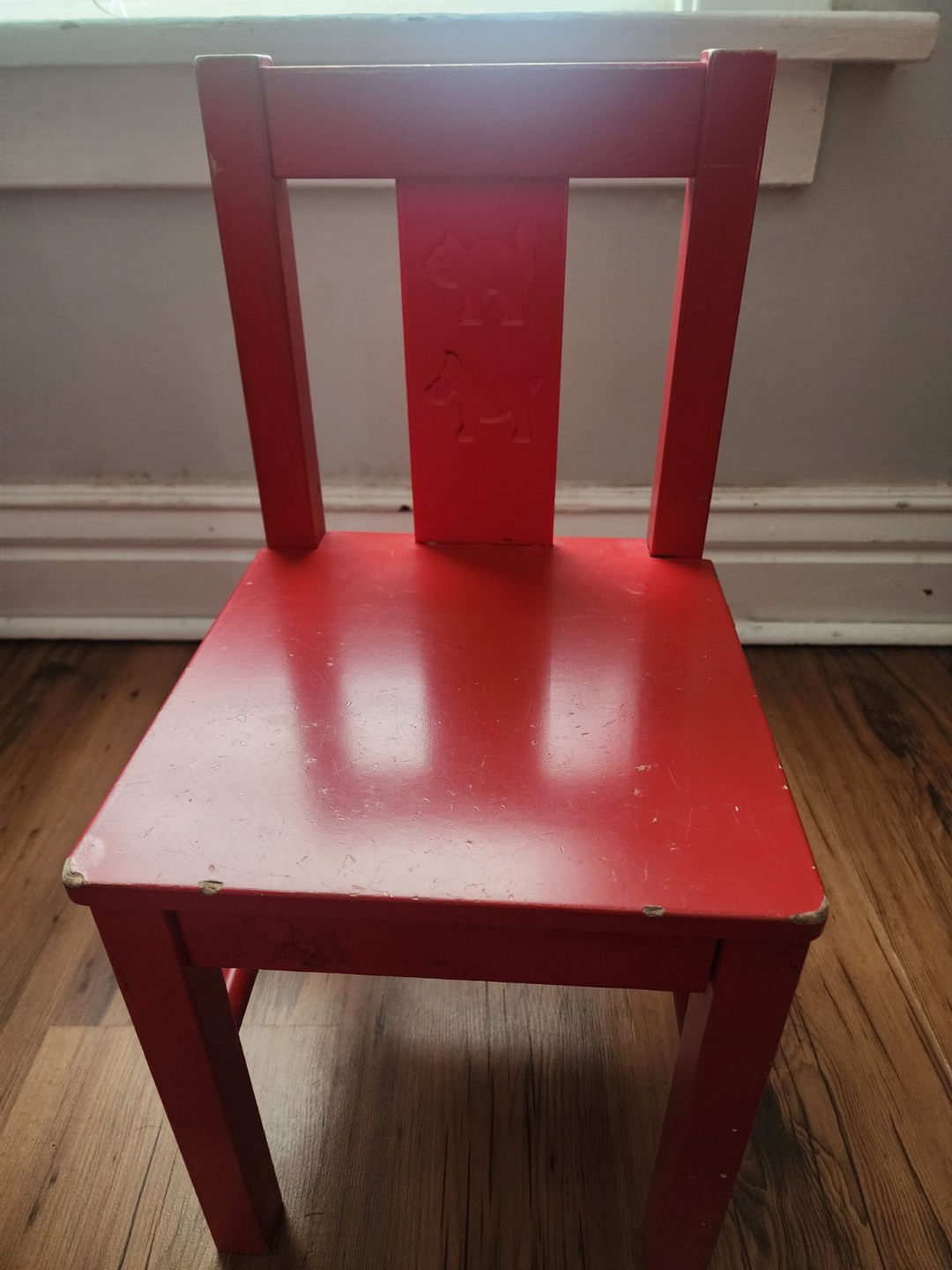 Red Children's Table and Two Chairs Set - photo 3