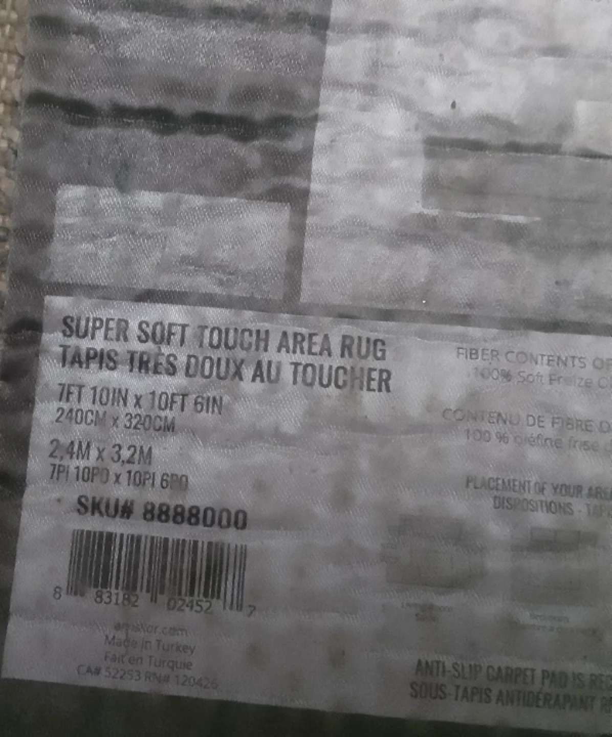 BROOKLYN Super soft shag Rug - Grey - 7'10" x 10'6" image indicator(2)