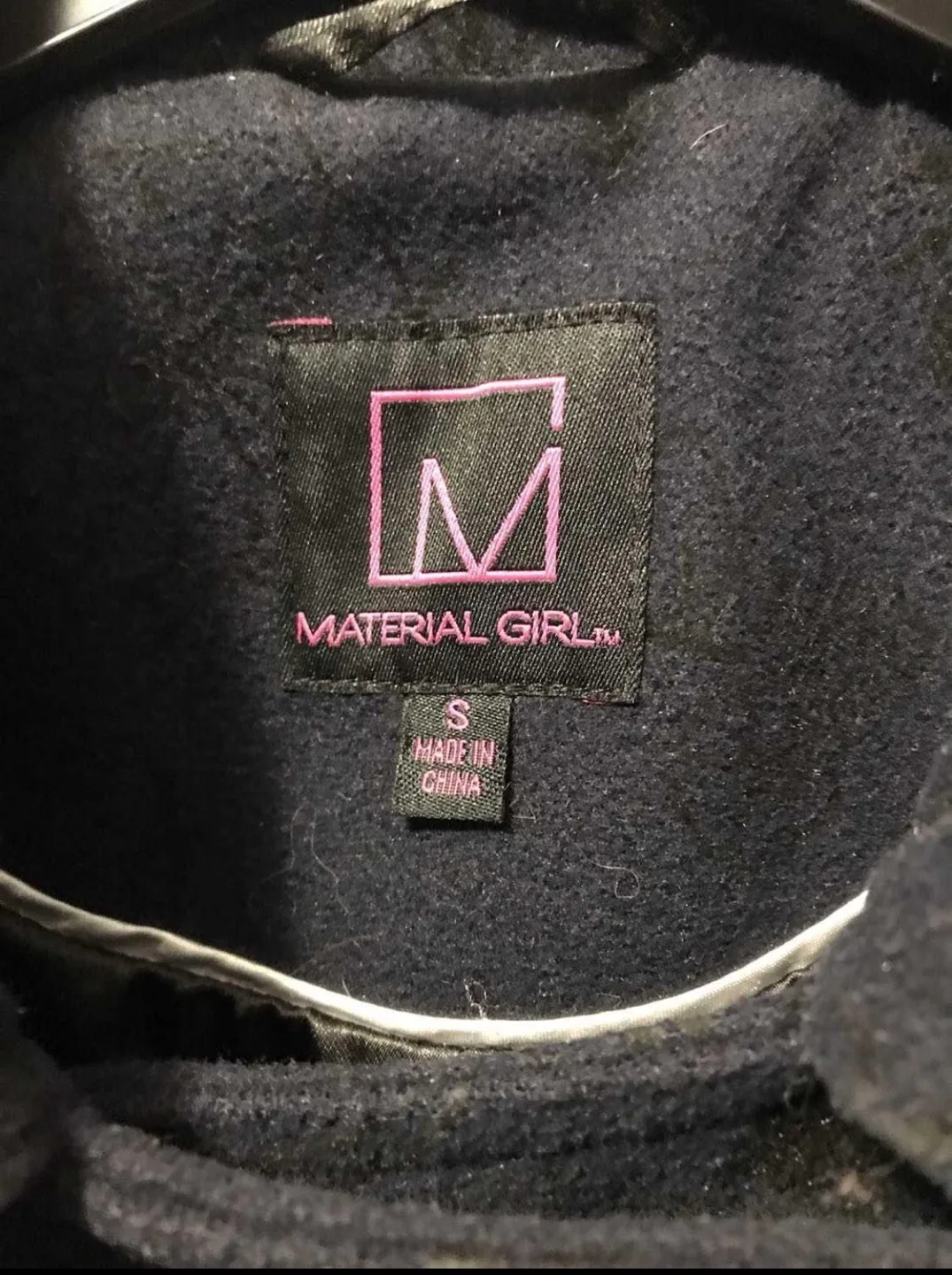 Material Girl junior small / women’s XS navy floral peacoat image indicator(5)