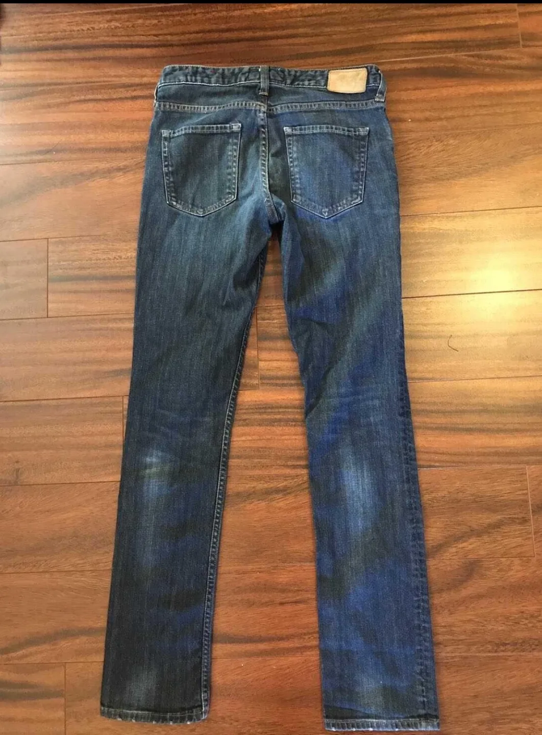H&M girls 13/14Y straight leg jeans - blue medium wash denim image indicator(2)