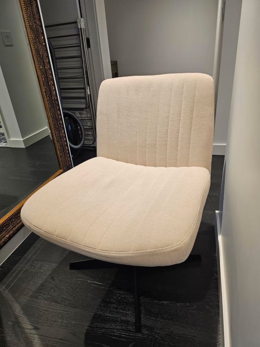 Beige Swivel Accent Chair