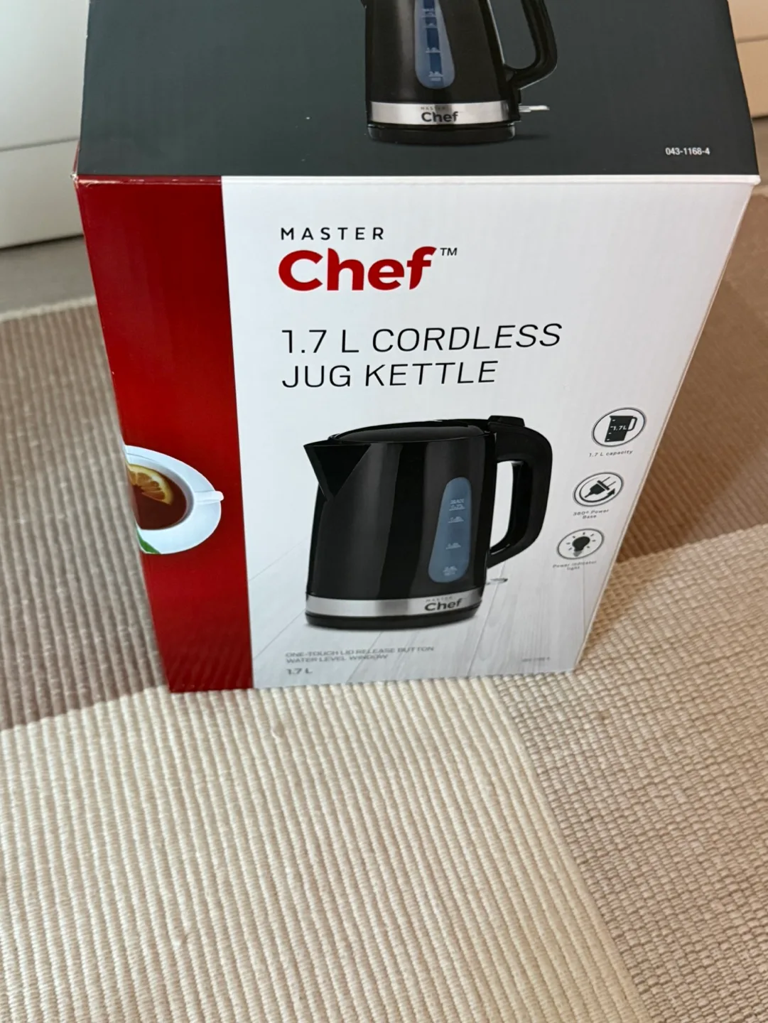 Master Chef 1.7L Cordless Kettle - Black image indicator(6)
