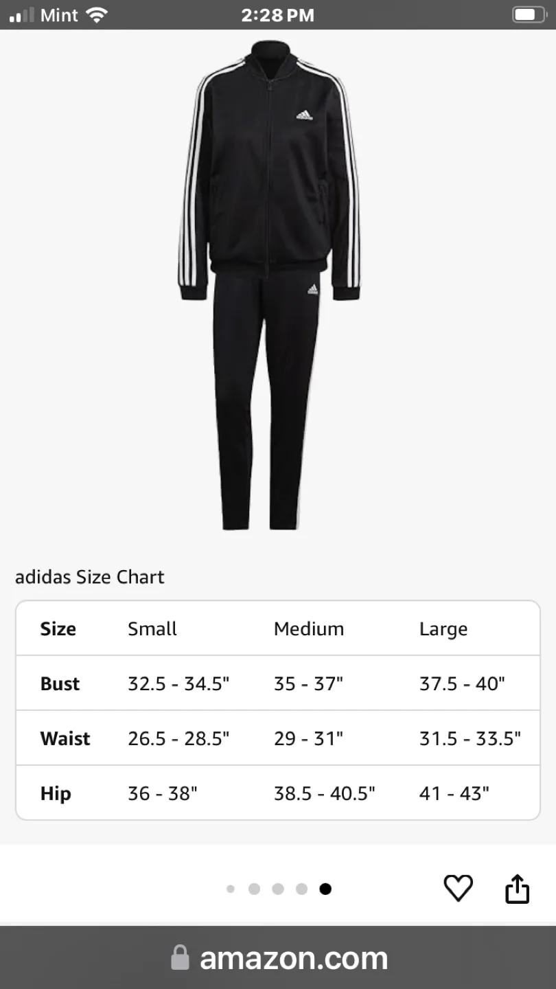 Brand New Adidas Essentials 3 stripe track suit  Size Large image indicator(6)