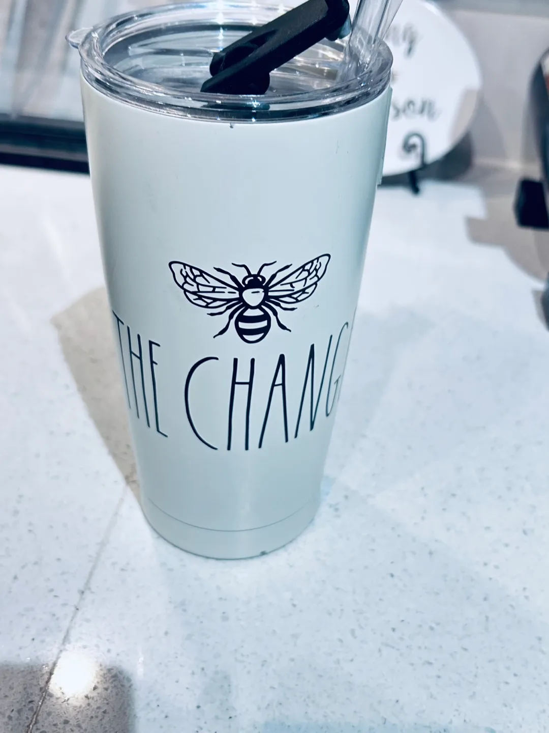 🍓BRAND NEW! RAE DUNN 17 oz Tumbler w/ straw Stainless Steel image indicator(5)